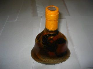 Real Cobra Snake and a Scorpion in a X O Glass Bottle 7" Tall  Other Products  