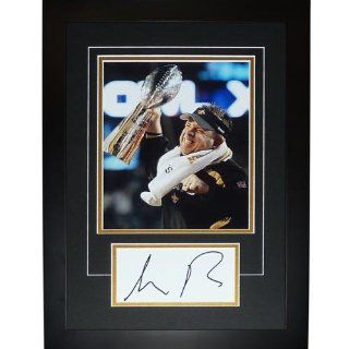Sean Payton Autographed New Orleans Saints (SB Trophy) "Signature Series" Frame Sports Collectibles