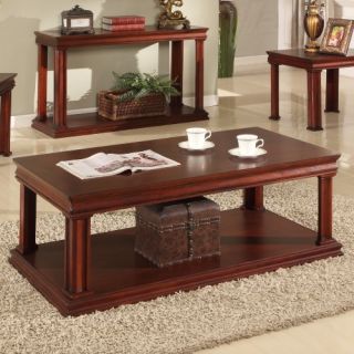 Parker House Amor Rectangle Vintage Cherry Wood Coffee Table with Casters   Coffee Tables