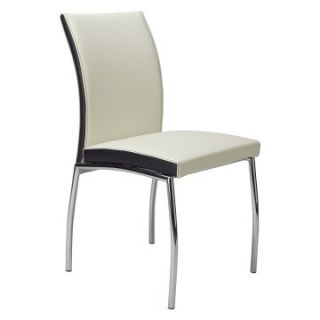 Chintaly Dahlia Dining Side Chair   Beige & Black   Set of 4   Dining Chairs