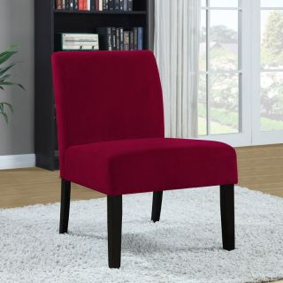 Monarch Crocodile Velvet Accent Chair   Red   Accent Chairs