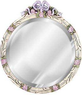 Hickory Manor House Hand Painted Round Mirror   20W x 22H in.   Kids Mirrors