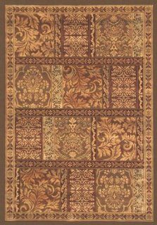SI Area Rugs 2018 Essentials Machine Made Area Rug, 5 Feet 3 Inch by 7 Feet 6 Inch, Gold/Sage/Brown   Rugs For Living Room