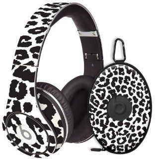 Black and White Leopard Decal Skin for Beats Studio Headphones & Carrying Case by Dr. Dre Electronics