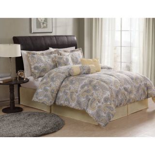 Lifestyles Home Bedford Paisley Comforter Set with Bonus Pillows   Comforters