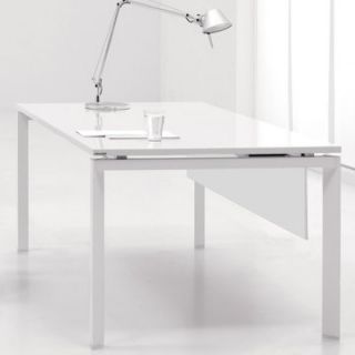 Jesper 60 Inch Laptop / Writing Desk   White Lacquer   Desks