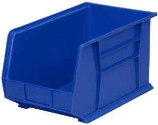Akro Mils 30260 Plastic Storage Stacking Hanging Akro Bin, 18 Inch by 11 Inch by 10 Inch, Blue, Case of 6