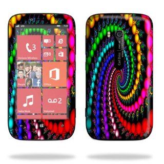 MightySkins Protective Skin Decal Cover for Nokia Lumia 822 Cell Phone T Mobile Sticker Skins Trippy Spiral Cell Phones & Accessories