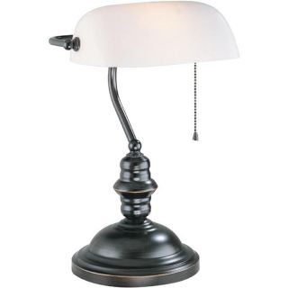 Lite Source Bronze Banker Desk Lamp   Desk Lamps