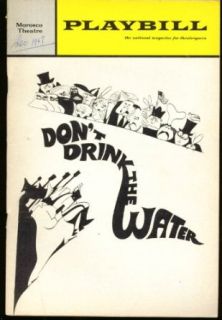 Woody Allen's Don't Drink the Water Playbill 1st run Entertainment Collectibles