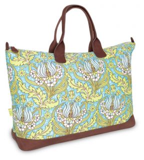 Amy Butler for Kalencom Supernatural Collection Meris Duffle Bag   Temple Tulips Turquoise   Sports & Duffel Bags