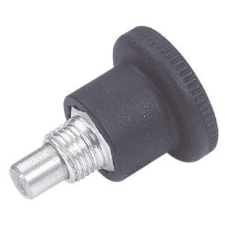 GN 822 Series Steel Non Lock out Type B Mini Indexing Plunger with Hidden Lock Mechanism, M10 x 1mm Thread Size, 7mm Thread Length, 7mm Item Diameter Metalworking Workholding