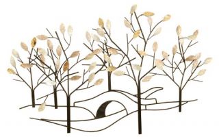 Tree Lined Street Metal Wall Decor   37.5W x 24H in.   Wall Sculptures and Panels
