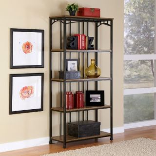 Home Styles Modern Craftsman 5 Tier Multi Function Shelves   Oak / Brown   Bookcases