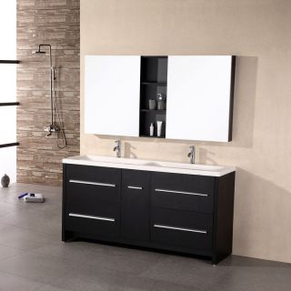 Design Element Perfecta 63 in. Double Bathroom Vanity Set   Double Sink Bathroom Vanities