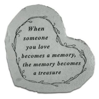 When Someone You Love Heart Shaped Memorial Stone   Garden & Memorial Stones