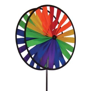 In the Breeze Rainbow Duo Wheels   Wind Spinners