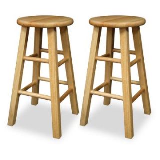 Winsome Wood 24 Inch Square Leg Counter Stool   Set of 2   Bar Stools