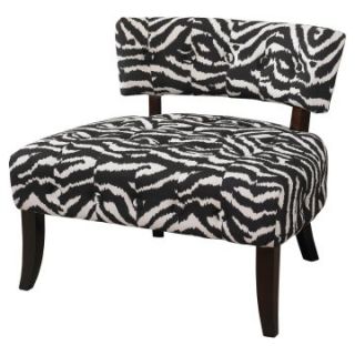 Powell Lady Slipper Zebra Print Accent Chair   Accent Chairs