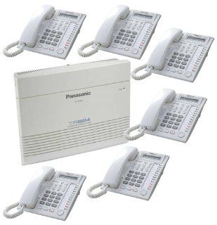 Package Deal Panasonic KX T824 with Six (6) 7730 System Phones (White)  Telephones  Electronics
