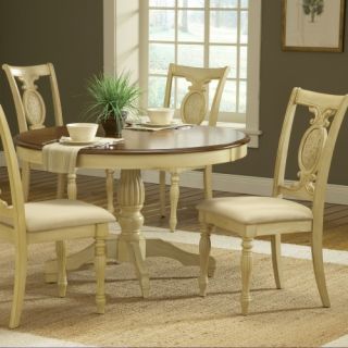 Hillsdale Cumberland 5 Piece Round Dining Set Antique Buttermilk   Dining Table Sets