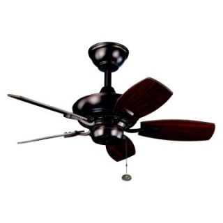 Kichler 300103OBB Canfield 30 in. Indoor Ceiling Fan/Outdoor Ceiling Fan   Oil Brushed Bronze   Ceiling Fans