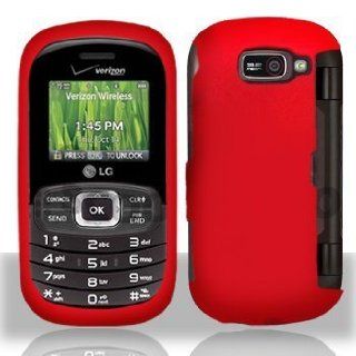 Premium   LG VN530/Octane Rubber Red Cover   Faceplate   Case   Snap On   Perfect Fit Guaranteed Cell Phones & Accessories