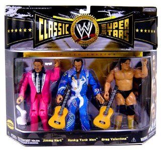 WWE Wrestling Classic Superstars Limited Edition Champion Series 3 Pack Rythm and Blues Jimmy Hart, Honky Tonk Man and Greg Valentine Toys & Games