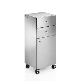 Runner Storage Cart w 2 Drawers and One Door on Wheels   Utility Carts