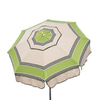 6 ft. Aluminum Push Button Tilt Patio Umbrella   Natural/Lime   Patio Umbrellas