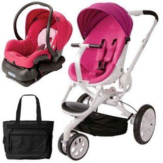 Quinny CV078BFU Moodd Stroller Travel system with diaper bag and car seat   Pink Passion  Infant Car Seat Stroller Travel Systems  Baby