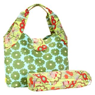 Amy Butler for Kalencom Tulip Diaper Bag   Poppy Flower Green   Designer Diaper Bags