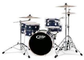 Pacific Drums by DW 805 SHELL PACK 20IN KICK BLUE TRIBAL BAND W/ WHITE HW Musical Instruments