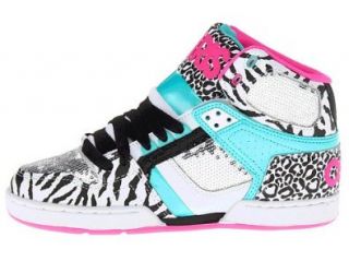Osiris NYC 83 SLM 21921978 White/ Turquoise/ Pink Zebra Sneakers Shoes Girls' Shoes