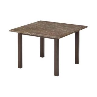 Telescope Casual Stone Tech 45 in. Square Counter Dining Table with Umbrella Hole   Patio Tables