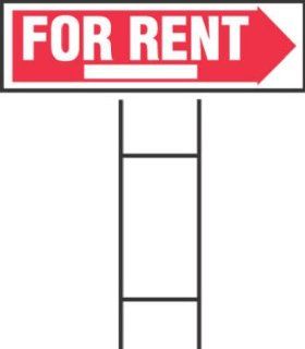 Hy Ko Prod RS 806 Sign, "For Rent", Corrugated Plastic, 10 x 24 In.   Quantity 5  Yard Signs  Patio, Lawn & Garden