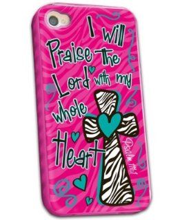 Pink Praise The Lord   Christian iPhone 4 Case Cell Phones & Accessories
