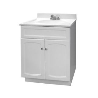 Foremost Heartland 24 in. Single Bathroom Vanity with Faucet with Optional Medicine Cabinet   White   Single Sink Bathroom Vanities