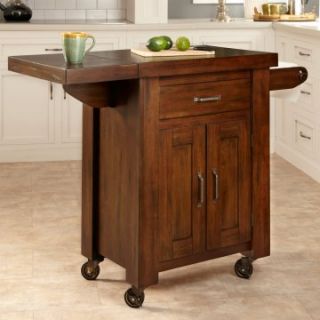Home Styles Cabin Creek 1 Drawer Drop Leaf Kitchen Cart   Kitchen Islands and Carts
