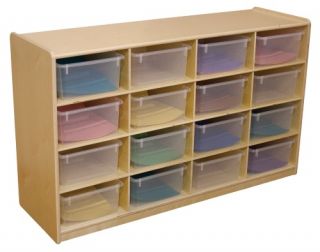 Wood Designs 16 Letter Tray Storage Unit with 5 in. Trays   Toy Storage