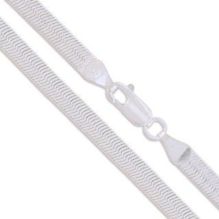 Sterling Silver Flexible Herringbone Necklace 5mm Solid 925 Italian Chain 30" Jewelry