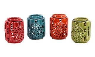 Ceramic Lanterns   Set of 4   Candle Holders