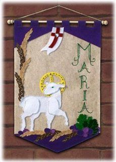 Deluxe First Communion Banner Kit Lamb   Single Kit (Illuminated Ink 830)  Outdoor Banners  Patio, Lawn & Garden