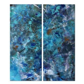 Blue Aura Metal Wall Art   Set of 2   21W x 23.5H in.   Wall Sculptures and Panels