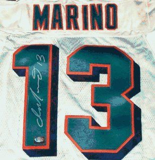 Dan Marino Signed Jersey   Miami Dolphins Official White Nike  Sports Related Collectibles  Sports & Outdoors