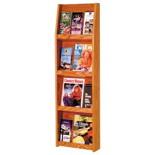 4 Shelf Vertical Magazine/Brochure Display   Commercial Magazine Racks