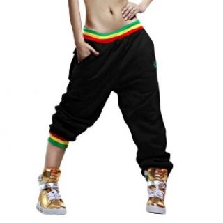 Women's Elastic Waist w Pockets Hip Hop Fashion Trousers Pants