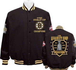 Boston Bruins Commemorative 2011 NHL Stanley Cup Finals Champions Cotton Canvas Jacket  Sports Fan Outerwear Jackets  Sports & Outdoors