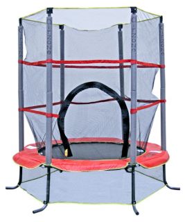 Kids Airzone 55 Inch Trampoline and Enclosure   Red   Trampolines