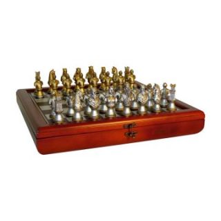 Camelot Busts Painted Resin Chess Set   Gold & Silver Pieces   Chess Sets